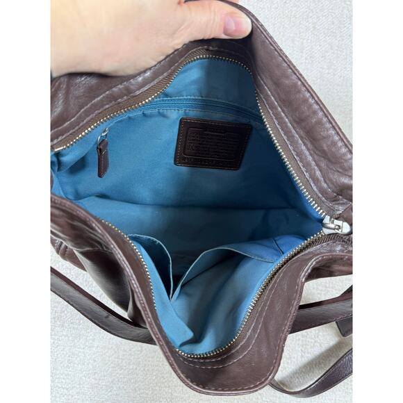 Coach Women Brown Zoe Hobo Shoulder Handbag Leather Purse Classic Bag Designer - Picture 6 of 9